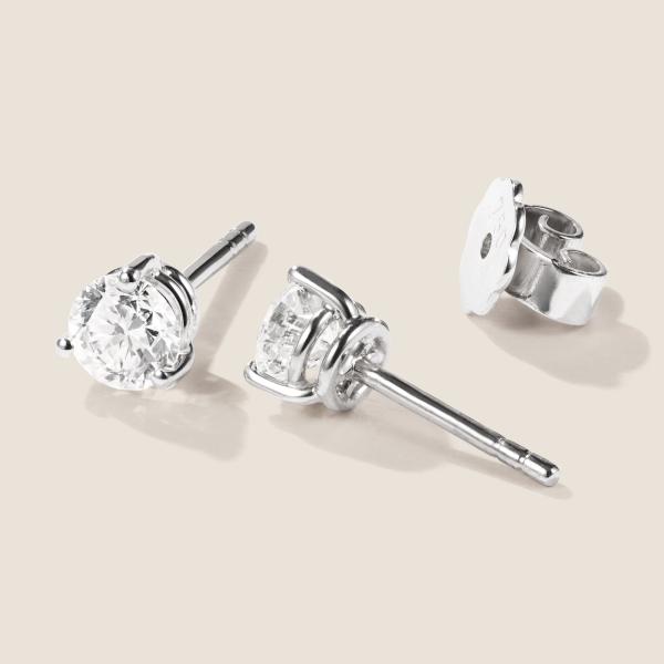 Luxus Diamant Ohrstecker Paar 750 Weißgold Brillanten 0,80 ct G/VS