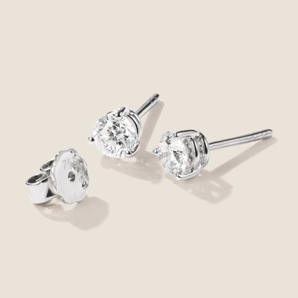 Luxus Diamant Ohrstecker Paar 750 Weißgold Brillanten 0,80 ct G/VS