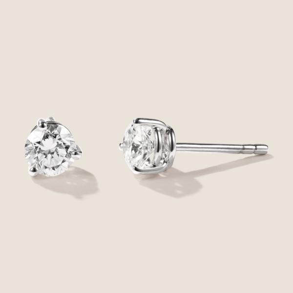 Luxus Diamant Ohrstecker Paar 750 Weißgold Brillanten 0,80 ct G/VS