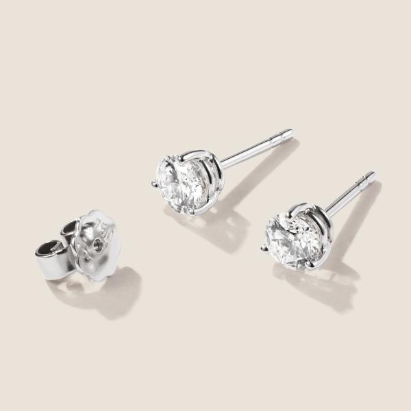 Luxus Diamant Ohrstecker Paar 750 Weißgold Brillanten 1,02 ct G/VS