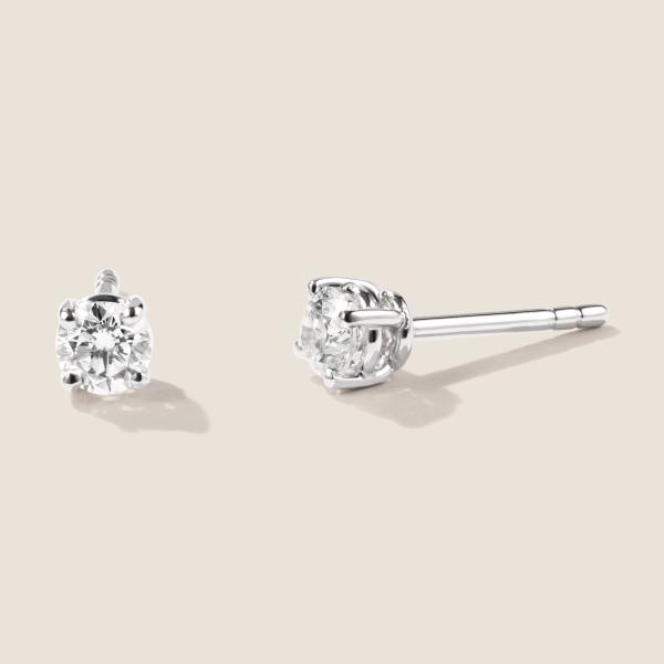 Luxus Diamant Ohrstecker Paar 750 Weißgold Brillanten 0,40 ct G/VS