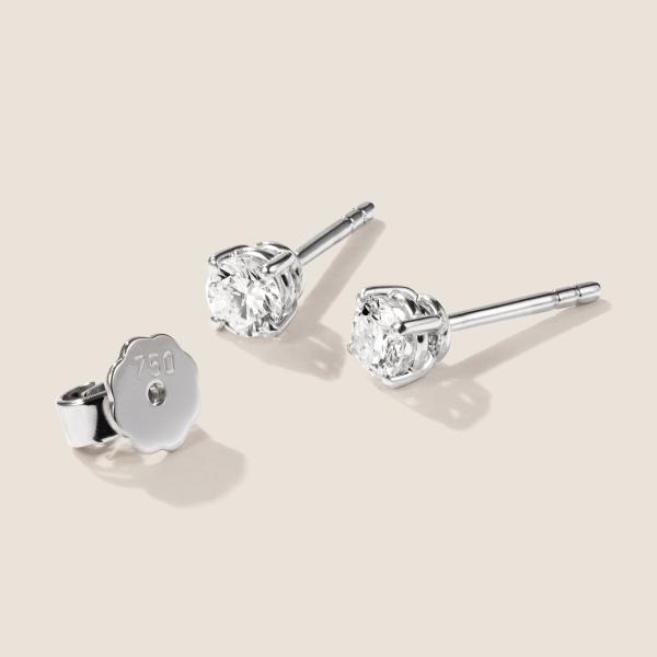 Luxus Diamant Ohrstecker Paar 750 Weißgold Brillanten 0,50 ct G/VS