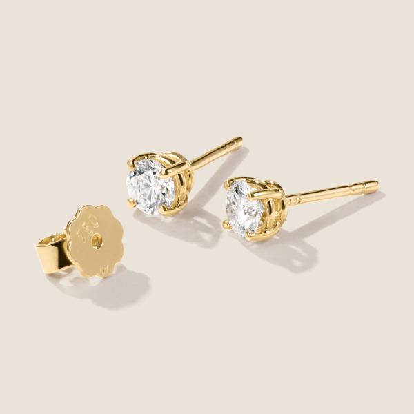 Luxus Diamant Ohrstecker Paar 750 Gelbgold Brillanten 0,70 ct G/VS