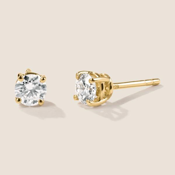 Luxus Diamant Ohrstecker Paar 750 Gelbgold Brillanten 0,70 ct G/VS