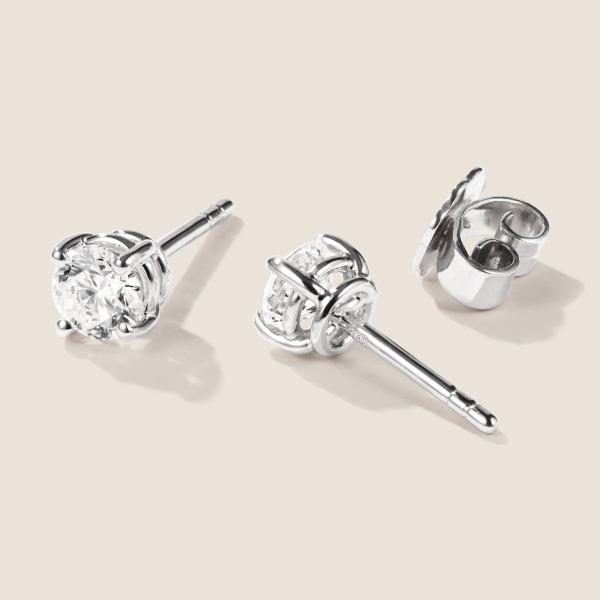 Luxus Diamant Ohrstecker Paar 750 Weißgold Brillanten 0,70 ct G/VS