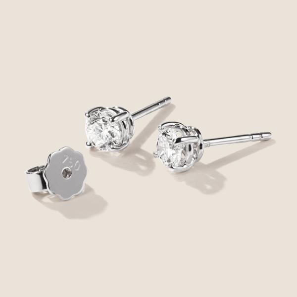 Luxus Diamant Ohrstecker Paar 750 Weißgold Brillanten 0,70 ct G/VS