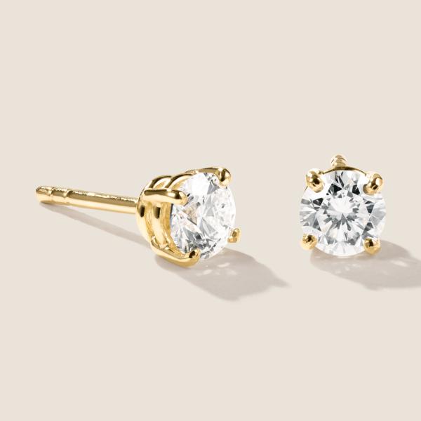Luxus Diamant Ohrstecker Paar 750 Gelbgold Brillanten 0,80 ct G/VS