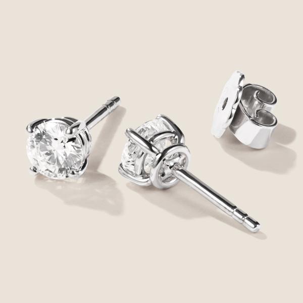Luxus Diamant Ohrstecker Paar 750 Weißgold Brillanten 0,80 ct G/VS