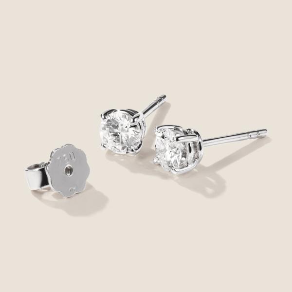 Luxus Diamant Ohrstecker Paar 750 Weißgold Brillanten 0,80 ct G/VS