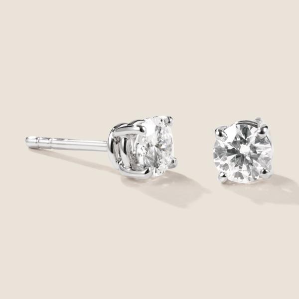 Luxus Diamant Ohrstecker Paar 750 Weißgold Brillanten 0,80 ct G/VS