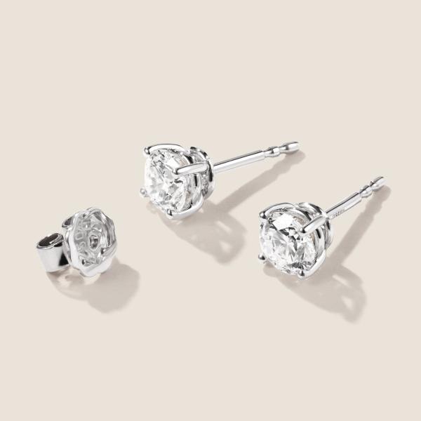 Luxus Diamant Ohrstecker Paar 750 Weißgold Brillanten 1,43 ct G/VS