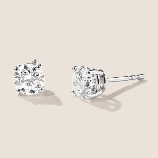 Luxus Diamant Ohrstecker Paar 750 Weißgold Brillanten 1,43 ct G/VS