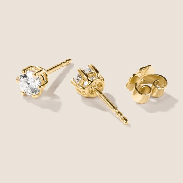 Luxus Diamant Ohrstecker Paar 750 Gelbgold Brillanten 0,60 ct G/VS