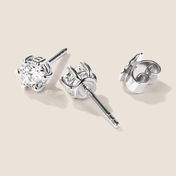 Luxus Diamant Ohrstecker Paar 750 Weißgold Brillanten 0,70 ct G/VS
