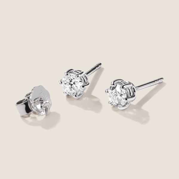 Luxus Diamant Ohrstecker Paar 750 Weißgold Brillanten 0,70 ct G/VS