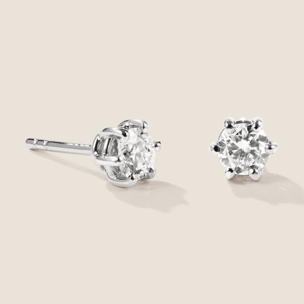 Luxus Diamant Ohrstecker Paar 750 Weißgold Brillanten 0,70 ct G/VS