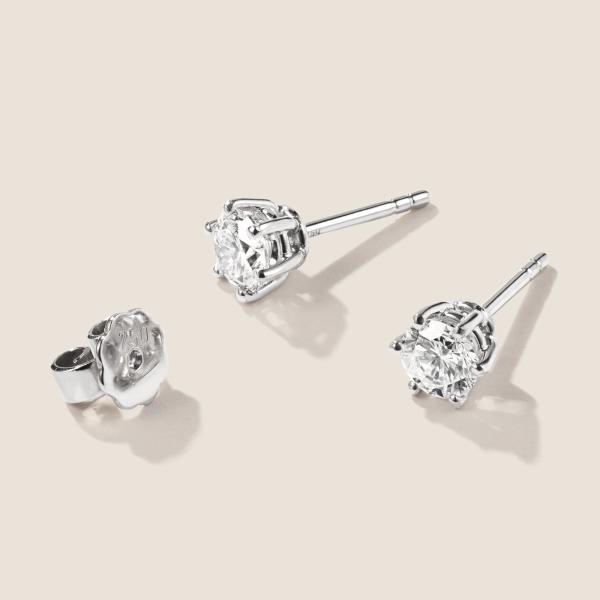 Luxus Diamant Ohrstecker Paar 750 Weißgold Brillanten 1,02 ct G/VS