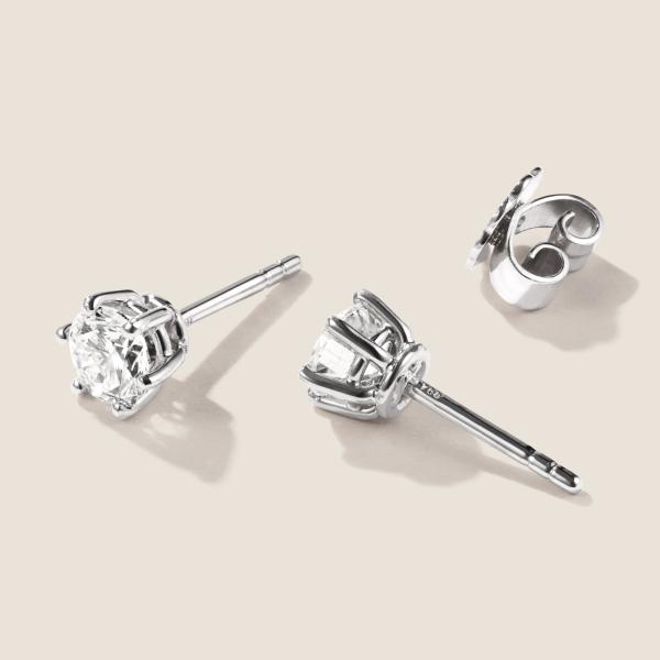 Luxus Diamant Ohrstecker Paar 750 Weißgold Brillanten 1,02 ct G/VS
