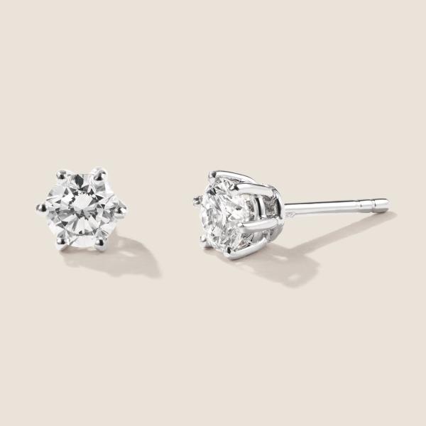 Luxus Diamant Ohrstecker Paar 750 Weißgold Brillanten 1,02 ct G/VS