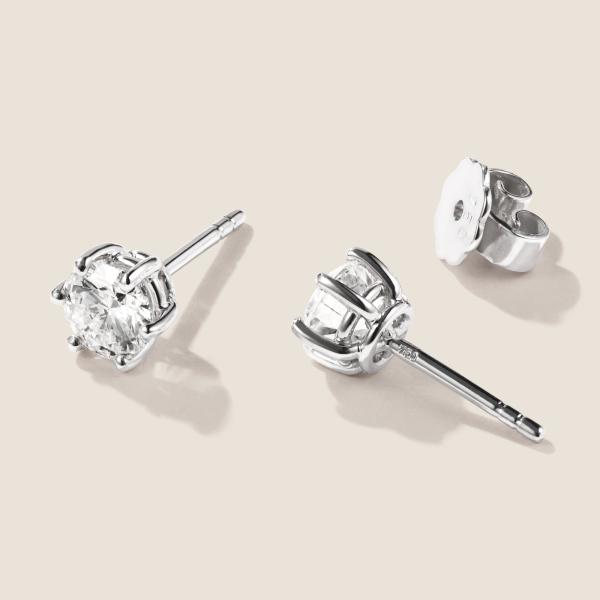Luxus Diamant Ohrstecker Paar 750 Weißgold Brillanten 1,27 ct G/VS
