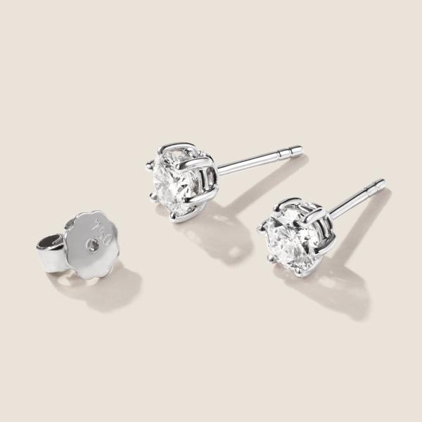 Luxus Diamant Ohrstecker Paar 750 Weißgold Brillanten 1,27 ct G/VS