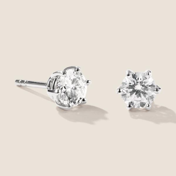 Luxus Diamant Ohrstecker Paar 750 Weißgold Brillanten 1,27 ct G/VS