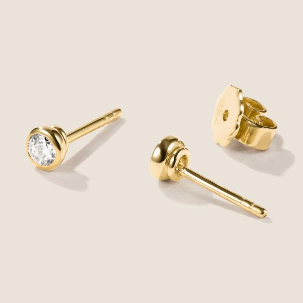 Luxus Diamant Ohrstecker Paar 750 Gelbgold 0,30 ct G/VS