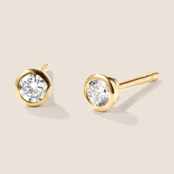 Luxus Diamant Ohrstecker Paar 750 Gelbgold 0,30 ct G/VS