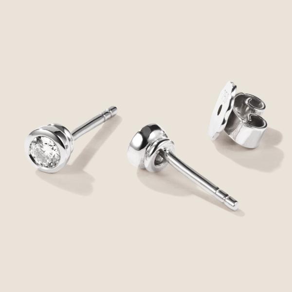 Luxus Diamant Ohrstecker Paar 750 Weißgold 0,30 ct G/VS
