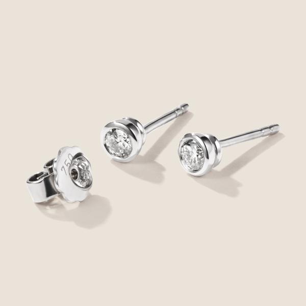 Luxus Diamant Ohrstecker Paar 750 Weißgold 0,30 ct G/VS
