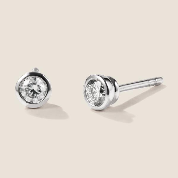 Luxus Diamant Ohrstecker Paar 750 Weißgold 0,30 ct G/VS