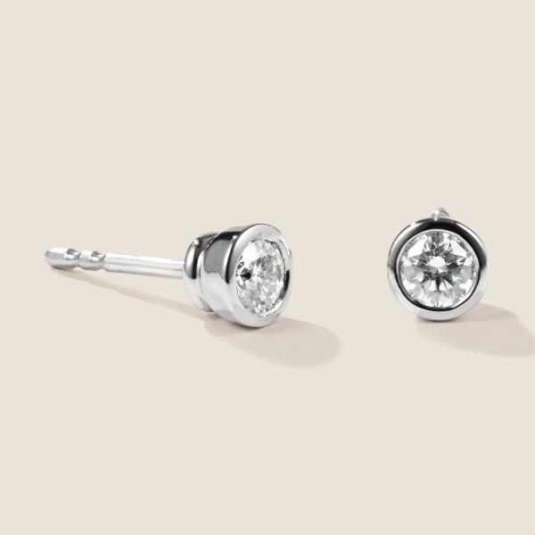 Luxus Diamant Ohrstecker Paar 750 Weißgold 0,44 ct G/VS