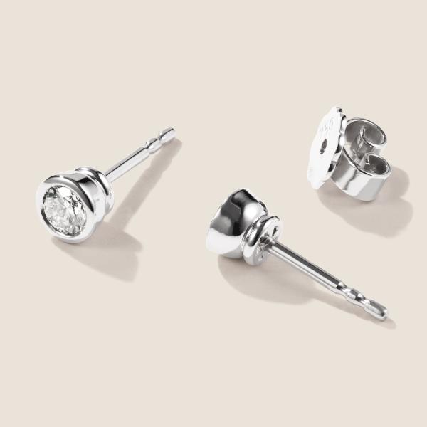 Luxus Diamant Ohrstecker Paar 750 Weißgold 0,44 ct G/VS