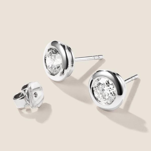 Luxus Diamant Ohrstecker Paar 750 Weißgold 1,61 ct G/VS
