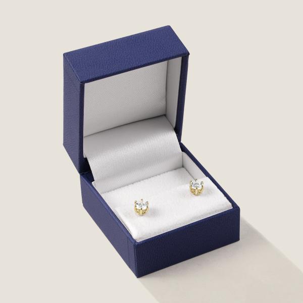Luxus Diamant Ohrstecker Paar 750 Gelbgold Brillanten 0,40 ct G/VS
