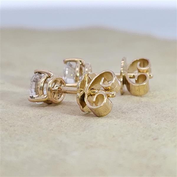 Brillant Diamant Ohrstecker Paar 750/- Gelbgold 18 Karat Gold 0,80 Karat G/VS