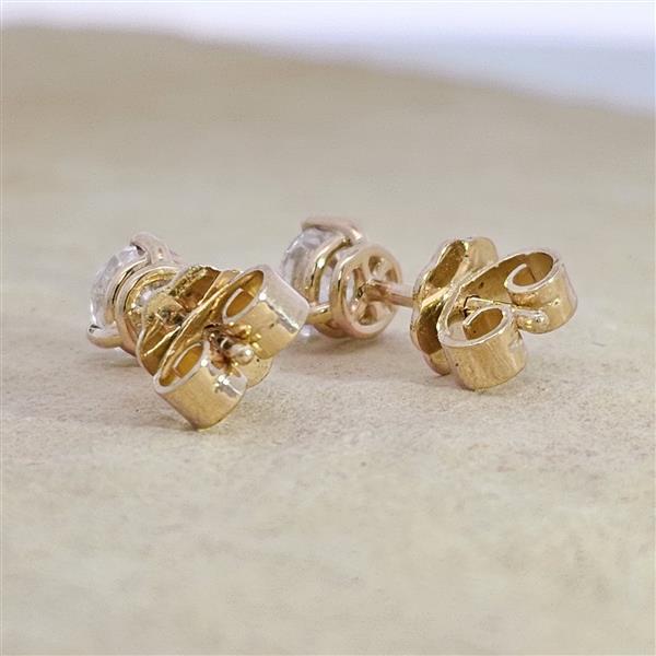Brillant Diamant Ohrstecker Paar 750/- Gelbgold 18 Karat Gold 0,80 Karat G/VS