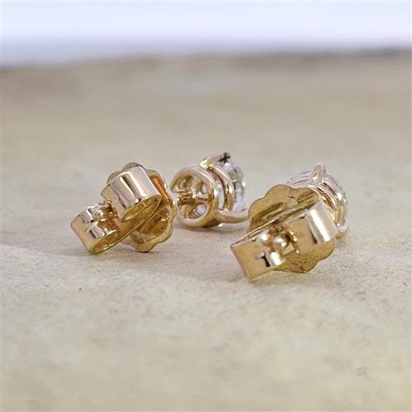 Brillant Diamant Ohrstecker Paar 750/- Gelbgold 18 Karat Gold 0,80 Karat G/VS