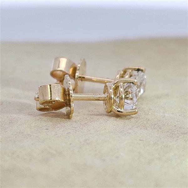 Brillant Diamant Ohrstecker Paar 750/- Gelbgold 18 Karat Gold 0,80 Karat G/VS