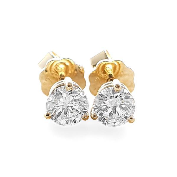 Brillant Diamant Ohrstecker Paar 750/- Gelbgold 18 Karat Gold 0,80 Karat G/VS