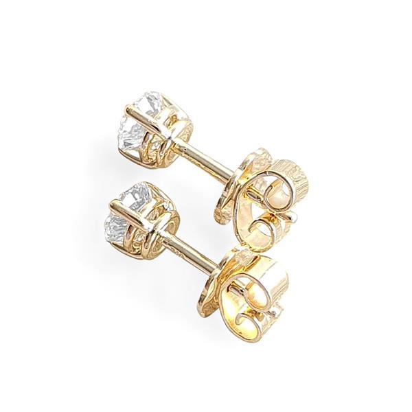 Brillant Diamant Ohrstecker Paar 750/- Gelbgold 18 Karat Gold 0,80 Karat G/VS