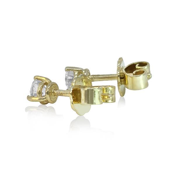 Brillant Diamant Ohrstecker Paar 750/- Gelbgold 18 Karat Gold 0,40 Karat G/VS