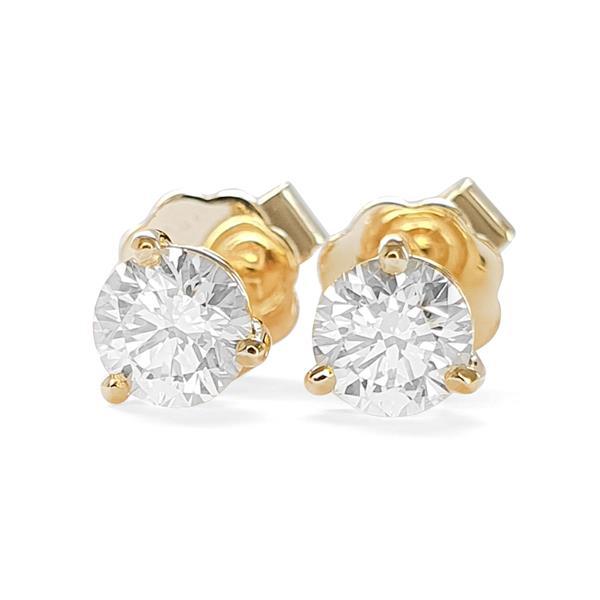 Brillant Diamant Ohrstecker Paar 750/- Gelbgold 18 Karat Gold 0,60 Karat G/VS