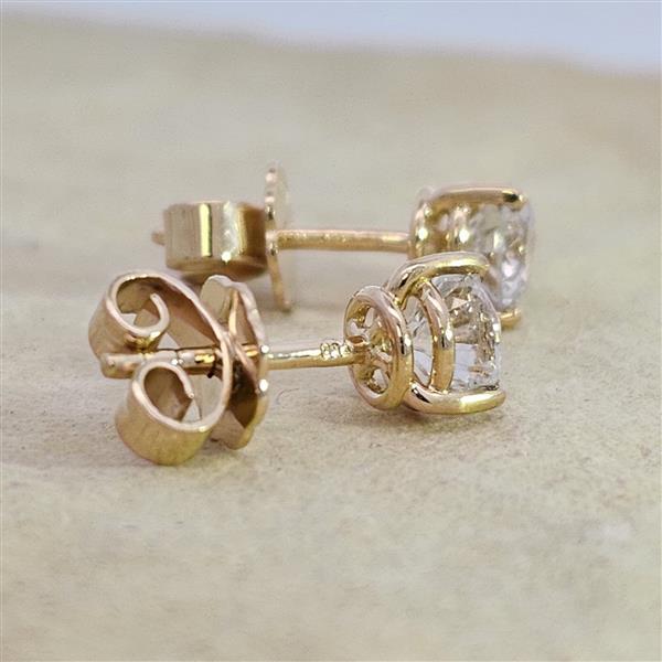 Brillant Diamant Ohrstecker Paar 750/- Gelbgold 18 Karat Gold 1,02 Karat G/VS