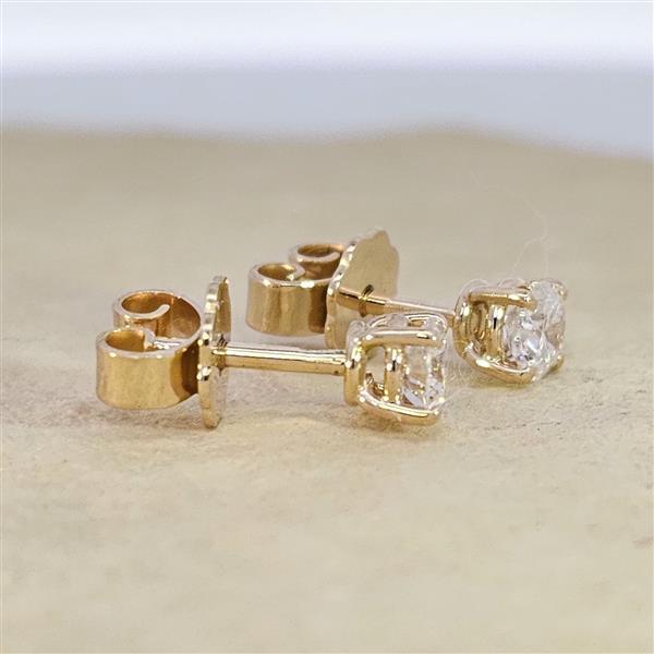 Brillant Diamant Ohrstecker Paar 750/- Gelbgold 18 Karat Gold 0,50 Karat G/VS
