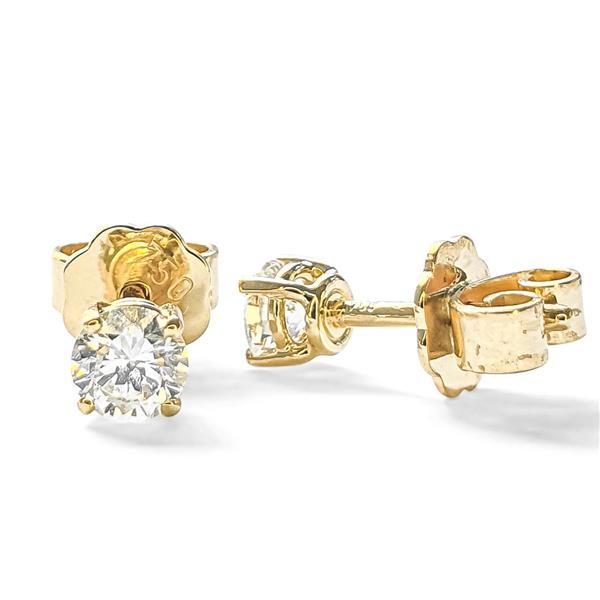 Brillant Diamant Ohrstecker Paar 750/- Gelbgold 18 Karat Gold 0,60 Karat G/VS