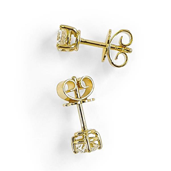 Brillant Diamant Ohrstecker Paar 750/- Gelbgold 18 Karat Gold 0,60 Karat G/VS