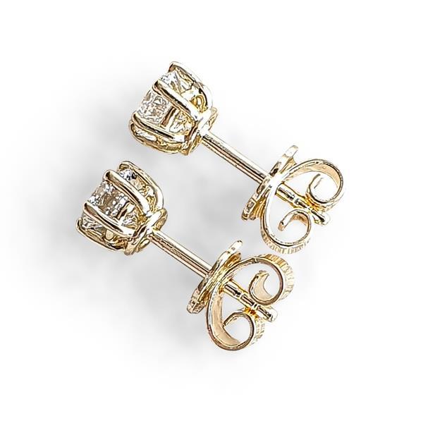 Brillant Diamant Ohrstecker Paar 750/- Gelbgold 18 Karat Gold 0,80 Karat G/VS