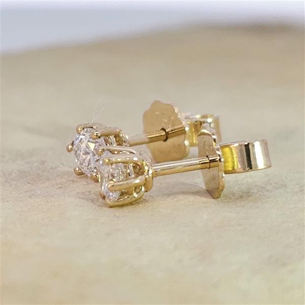 Brillant Diamant Ohrstecker 750/- Gelbgold 18 Karat Gold 0,50 Karat G/VS
