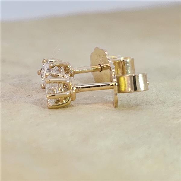 Brillant Diamant Ohrstecker 750/- Gelbgold 18 Karat Gold 0,50 Karat G/VS